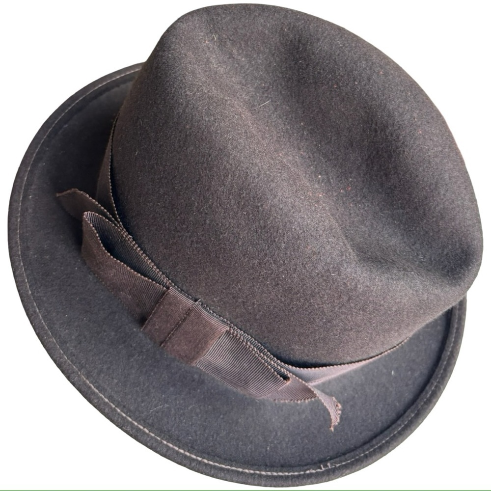 Neumann Endler Fair Field Felts Brown Wool Fedora Hat Vintage - 21.5” - Picture 3 of 8